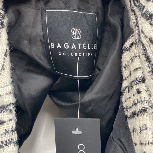 Bagatelle NWT Black And White Tweed Cropped Jacket Blazer Size XL - Picture 9 of 13